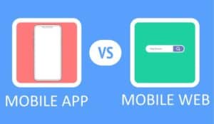 mobile app vs. mobile web concept