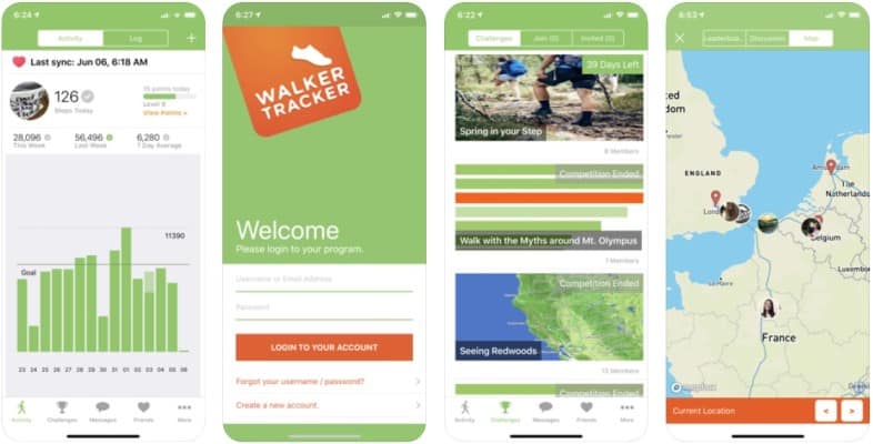 walker tracker screenshots