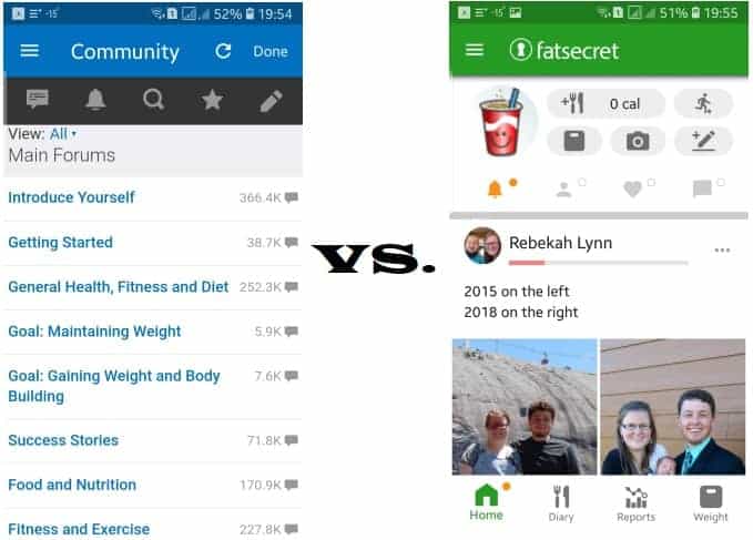 social features of calorie counter app