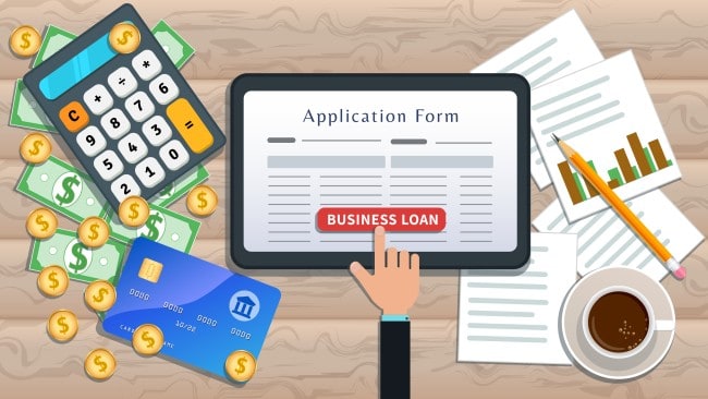 A tablet lending app concept for business loans