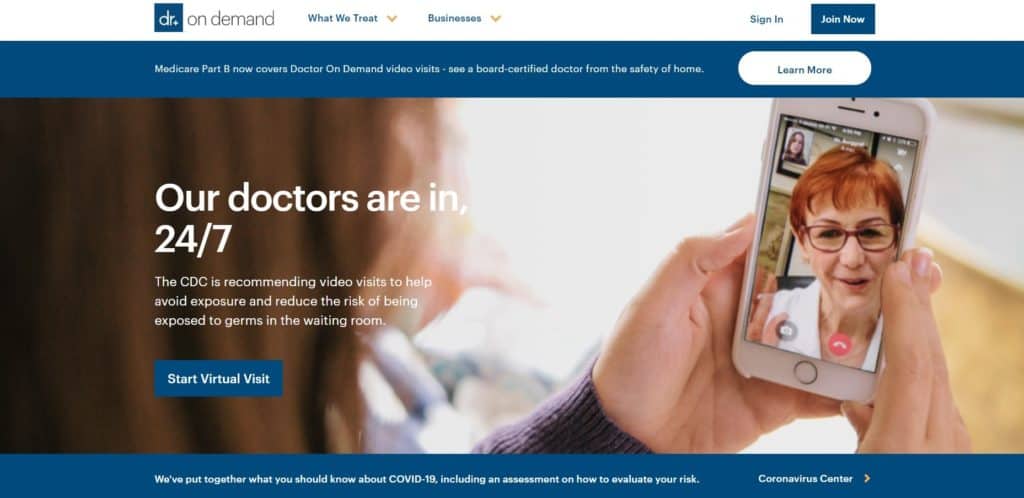 Doctor on Demand doctor appointment scheduling app