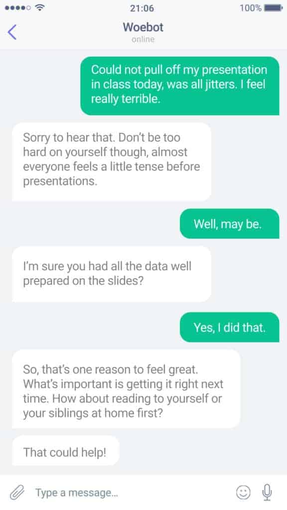 Prescriptive healthcare Chatbot example