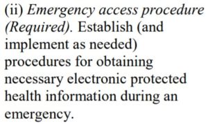 emergency access procedure definition 