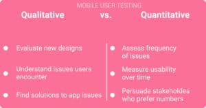 qualitative vs quantitative UX user testing