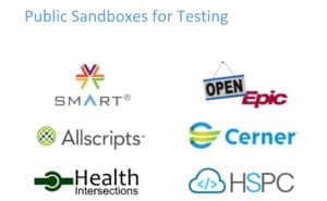 smart on fhir public sandboxes for testing