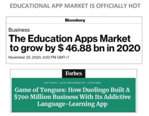 education app related market growth quotes