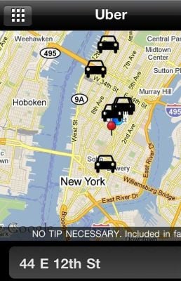 old version of the uber app