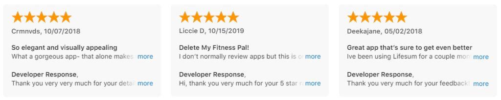 diet app positive reviews