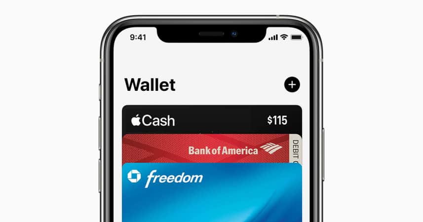 ewallet example Apple Wallet on iPhone