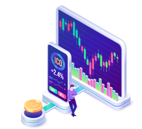 crypto trading app concept