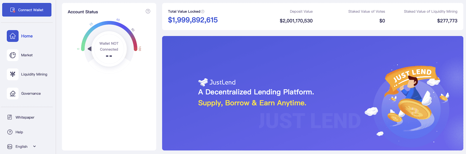justlend defi lending platform