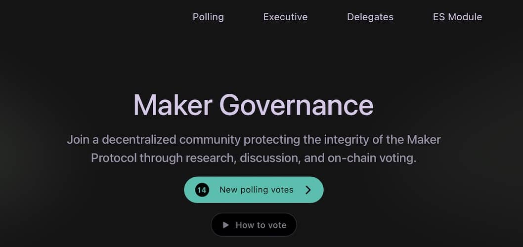 Maker DAO governance portal