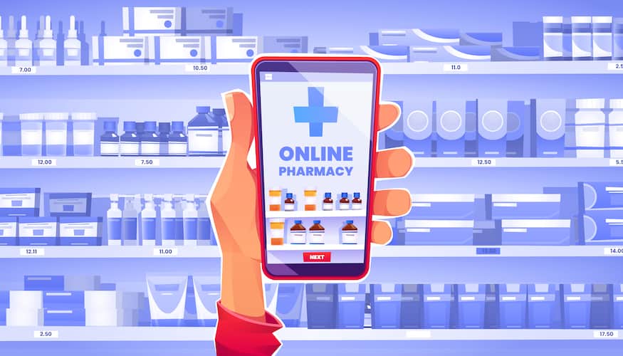 online pharmacy application concept