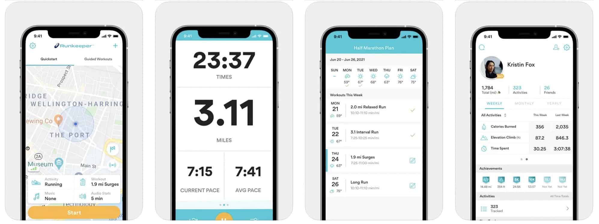 run tracker app example 1 - Runkeeper