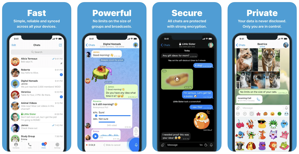 telegram chatting app example