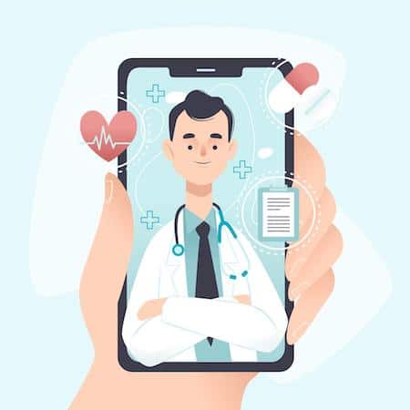 doctor in a white label telemedicine app