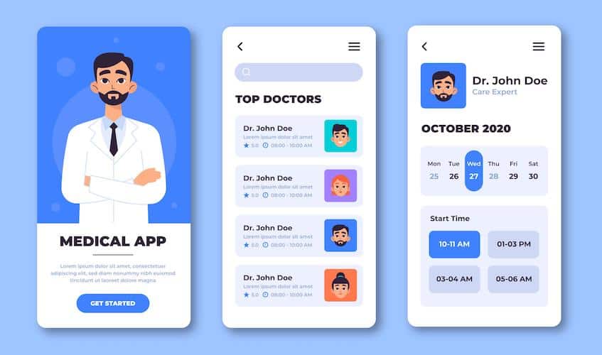 on demand doctor app concept