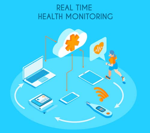 Online medicine isometric concept internet pharmacy health monitoring in real time electronic medical documentation isolated vector illustration