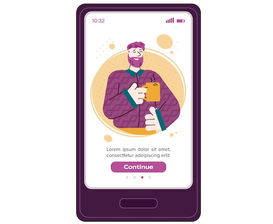addiction recovery app concept