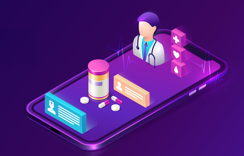 pharmacy delivery app concept