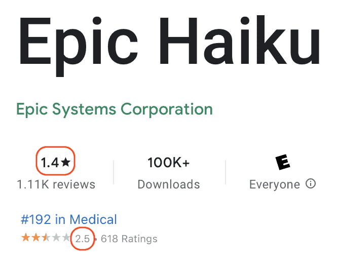 Epic-mobile-app-ratings