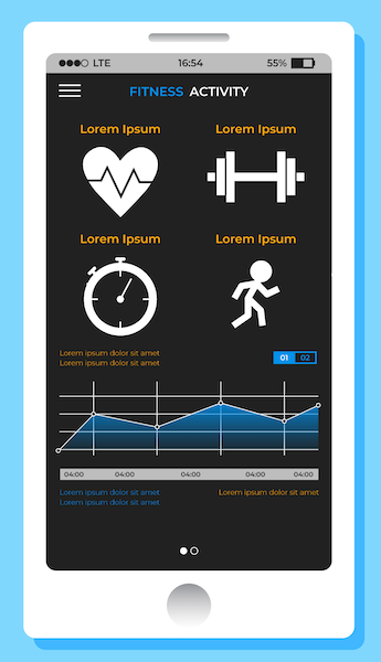 low fidelity health app example