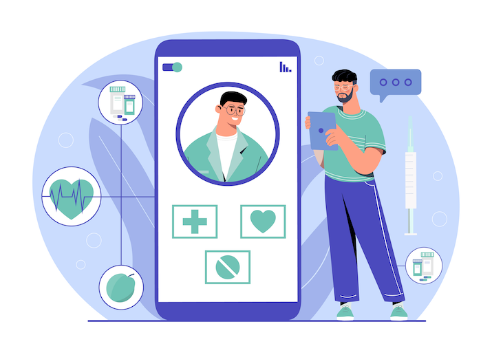 Online health app design concept