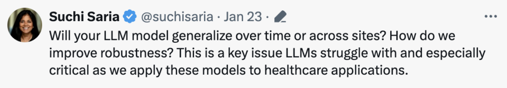 llm model in healthcare twitter