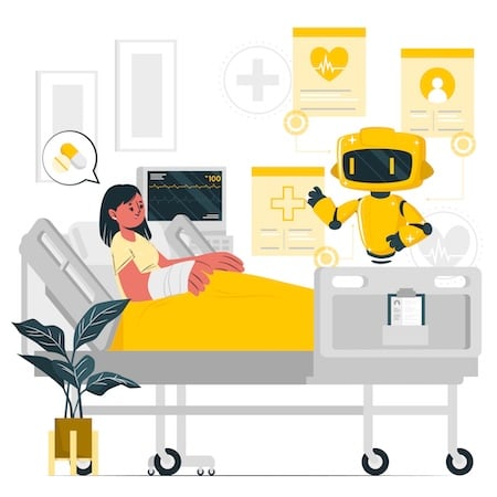 patient with chatbot generative AI medical practice automation concept