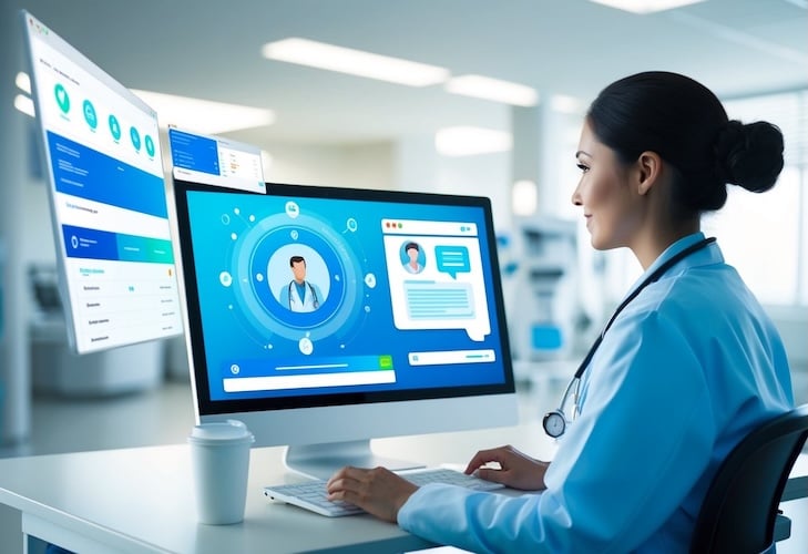 doctor using HIPAA ChatGPT compliant software