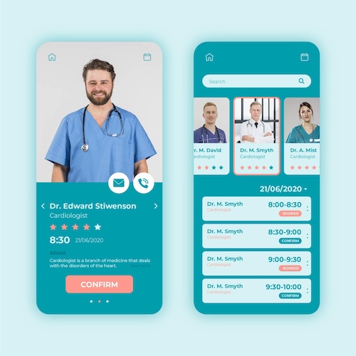 modern healthcare app concept