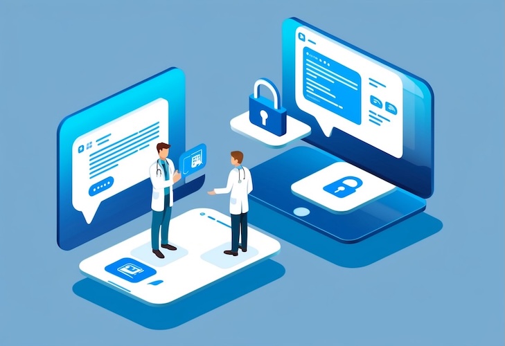 security in healthcare apps HIPAA concept