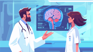 doctors discussing AI medical records