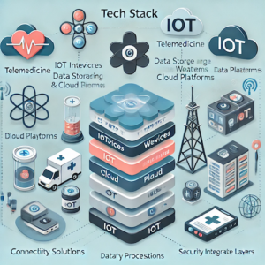 tech stack for telemedicine iot integration