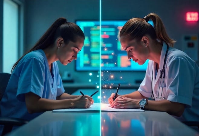 manual work vs ai interoperability in clinics