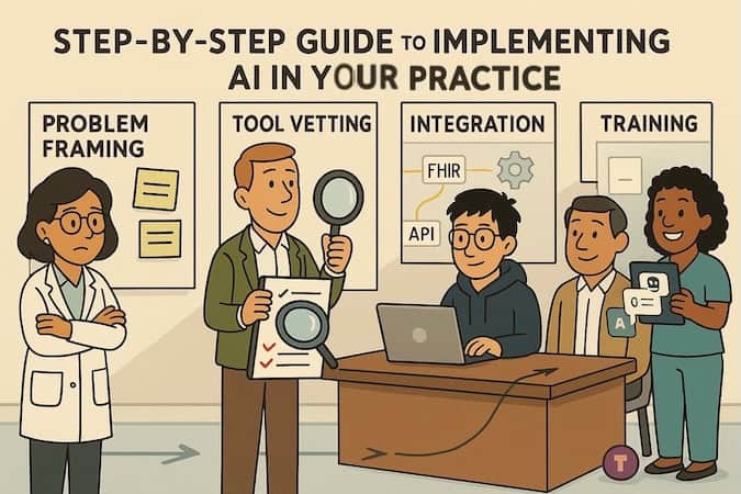 step by step guide to implementing AI in your practice