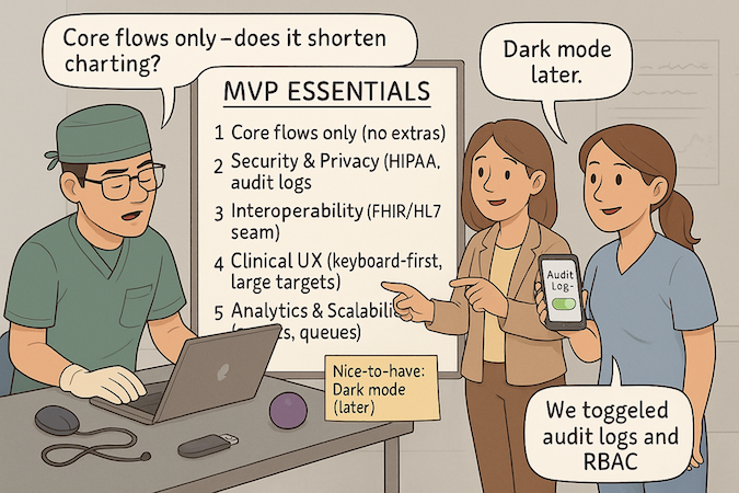 essential components of a healthcare MVP