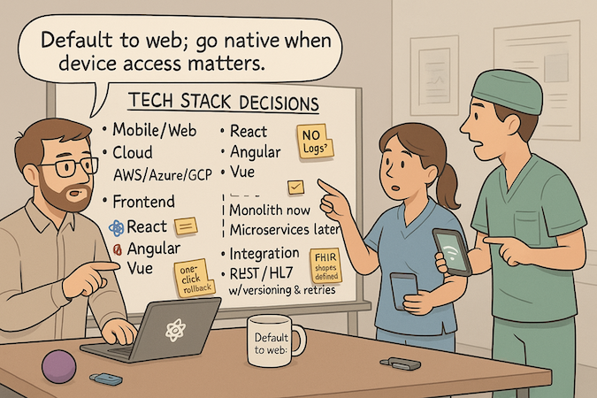 technology choices for healthcare MVP development