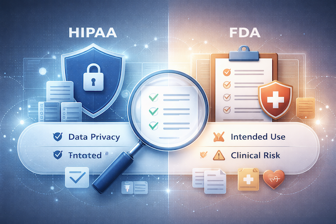 hipaa vs fda health app ai compliance