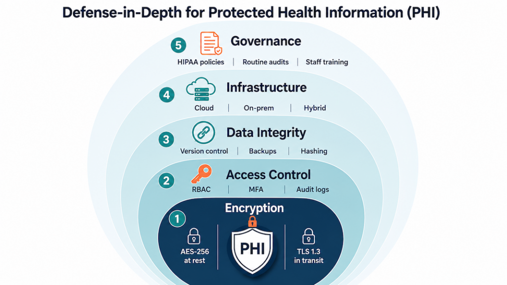 Defense in Depth for Protected Health Information